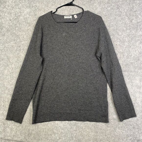 Pantone Cashmere By Uniqlo 100% Cashmere Sweater Gray Size Medium - Picture 1 of 8